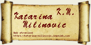 Katarina Milinović vizit kartica